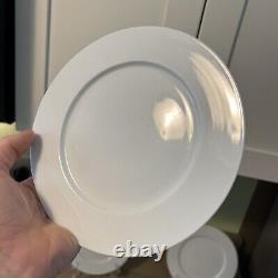 (5) Block Zen White Porcelain 8 1/8 Salad Plates