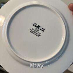 (5) Block Zen White Porcelain 8 1/8 Salad Plates