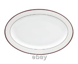 50 Pieces Bone China Dinnerware Set Service for 8 People Scarlet, 50 Piece