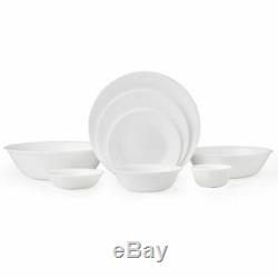 50 pc Service for 8 FROST WHITE Corelle Dinnerware NEW