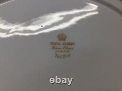 51 Pcs Vintage White Gold ROYAL ALBERT VAL D'OR Bone China England Dinnerware