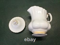 51 Pcs Vintage White Gold ROYAL ALBERT VAL D'OR Bone China England Dinnerware