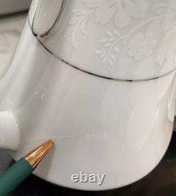 51-Piece Baroness 2357 China Set Silver Trim Floral Etched Vintage