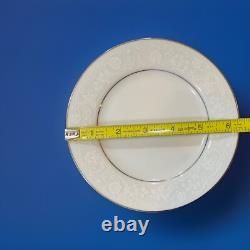 51-Piece Baroness 2357 China Set Silver Trim Floral Etched Vintage