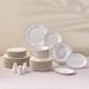 53-Piece Porcelain Plates and Bowls Set Bone China Dishware Sets for 12 People