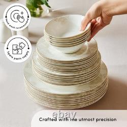 53-Piece Porcelain Plates and Bowls Set Bone China Dishware Sets for 12 People
