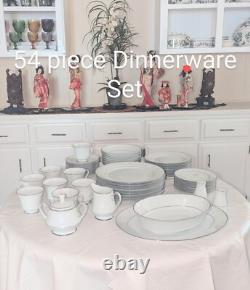 54 piece Vintage Noritake RANIER pattern 6909 Dinnerware set service for 8