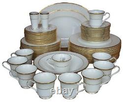 55 Pc Noritake White Palace 4753 Porcelain China Dinnerware Set