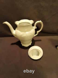 55 Pc. Royal Kent Gold Trim Embossed Dinnerware Set. Service For 8. Beautiful