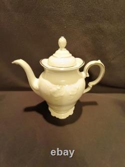 55 Pc. Royal Kent Gold Trim Embossed Dinnerware Set. Service For 8. Beautiful