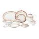 57 Piece Dinnerware Set-New Bone China (Service for 8) Gold