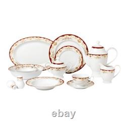 57 Piece Dinnerware Set-New Bone China (Service for 8) Gold