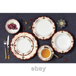 57 Piece Dinnerware Set-New Bone China (Service for 8) Gold