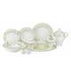 57 Piece Euro Porcelain Luxe Bone China Dinner Serving Dish Set for 8 White