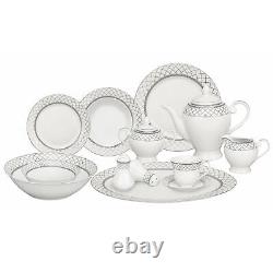57-Piece Porcelain Dinnerware Set, Verona, Service for 8