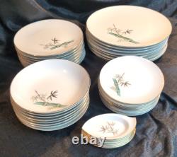 58 Pc NORITAKE BAMBOO 6341 (8 Piece Setting) PLUS SERVING PCS EUC READ