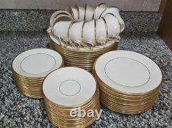 (6 Place Setting) LENOX ETERNAL 5 Pc DINNER SET IVORY & GOLD RIM CHINA