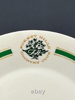 6 Walker China Restaurant Ware FOREST HILLS COUNTRY CLUB 10 5/8 Dinner Plates