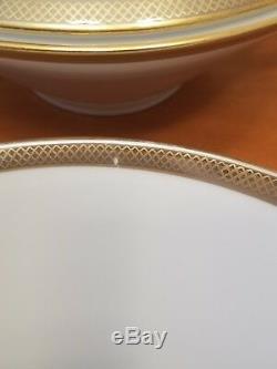60 pc Vintage Eschenbach Bavarian Dinnerware and Coffee Set in White and Gold