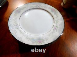 61 pcs LENOX ROSAMOND Bouquet Collection Porcelain White withPlatinum Trim