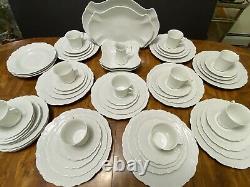 61pcs TIRSCHENREUTH BARONESSE WHITE Dinnerware Set for 9 + 5 Serving Pc & EXTRAS