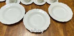 61pcs TIRSCHENREUTH BARONESSE WHITE Dinnerware Set for 9 + 5 Serving Pc & EXTRAS