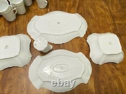 61pcs TIRSCHENREUTH BARONESSE WHITE Dinnerware Set for 9 + 5 Serving Pc & EXTRAS