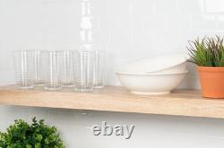 62-Piece White Round Dinnerware Set for 6 Elegant Table Service, Dishwasher Sa