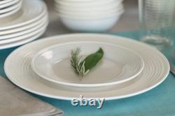 62-Piece White Round Dinnerware Set for 6 Elegant Table Service, Dishwasher Sa