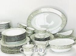 63 Piece Sango China Buckingham 7-Piece Serve Ware & 7-Piece Place Setting for 8