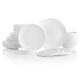 66-Piece White Dinnerware Set Corelle Livingware Winter Frost Service for 12