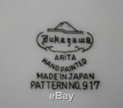 67 PC Set Fukagawa ARITA Dinnerware #917 Platinum Accent on White Japan