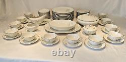 67pc Max Schonfeld Platinum Wheat Fine China Dinner Set Made in Japan Dinnerware