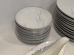 67pc Max Schonfeld Platinum Wheat Fine China Dinner Set Made in Japan Dinnerware