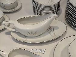 67pc Max Schonfeld Platinum Wheat Fine China Dinner Set Made in Japan Dinnerware