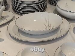 67pc Max Schonfeld Platinum Wheat Fine China Dinner Set Made in Japan Dinnerware