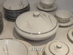 67pc Max Schonfeld Platinum Wheat Fine China Dinner Set Made in Japan Dinnerware