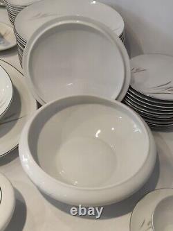 67pc Max Schonfeld Platinum Wheat Fine China Dinner Set Made in Japan Dinnerware