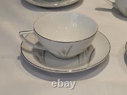 67pc Max Schonfeld Platinum Wheat Fine China Dinner Set Made in Japan Dinnerware