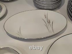 67pc Max Schonfeld Platinum Wheat Fine China Dinner Set Made in Japan Dinnerware