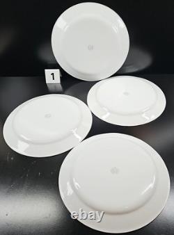 8 Corelle Enhancements Dinner Plates Set Corning White Swirl Table Dish Ware Lot