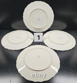 (8) JCPenney Ashley White Dinner Plates Set Scallop Dining Dinnerware Dishes Lot