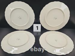 (8) JCPenney Ashley White Dinner Plates Set Scallop Dining Dinnerware Dishes Lot