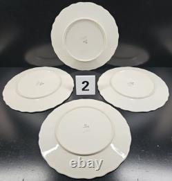 (8) JCPenney Ashley White Dinner Plates Set Scallop Dining Dinnerware Dishes Lot