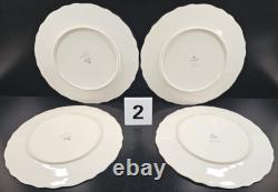 (8) JCPenney Ashley White Dinner Plates Set Scallop Dining Dinnerware Dishes Lot