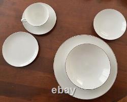 83 PIECES! Style House Platinum Ring Fine China, Places For 12 & Serving