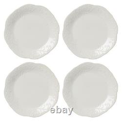890951 French Perle 12-Piece Plate & Bowl Dinnerware Set White
