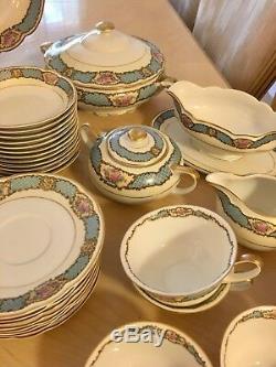 90 Piece Set Black Knight Selb Bavaria BLK17 Dinnerware China WithServing Pcs