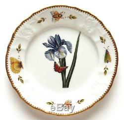 ANNA WEATHERLEY porcelain REDOUTE BLUE IRIS salad plate list $320 NEW