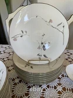 ART DECO -Rosenthal QUINCE GERMANY -86 Pieces Dinnerware Set Silver Trim